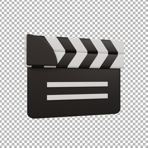 design premium di illustrazione ciak 3d