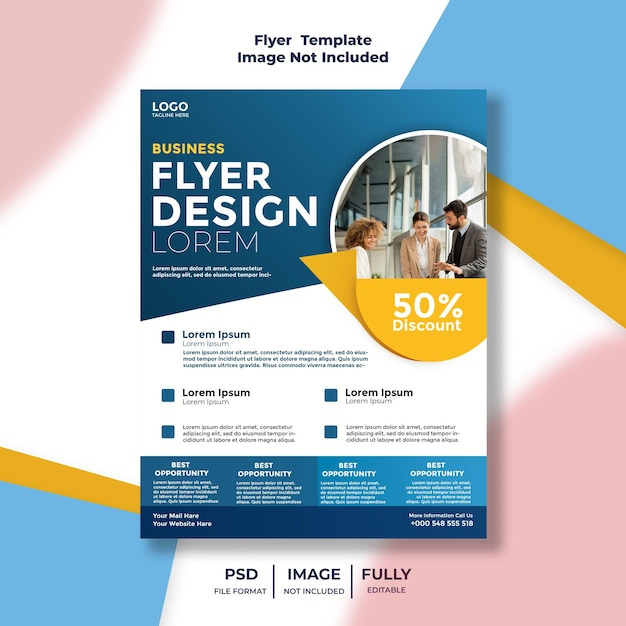 Design professionnel de flyer d'entreprise accrocheur Amplificateur modifiable Prêt pour l'image de marque