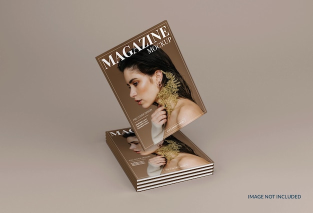 design realista de maquete de revista moderna