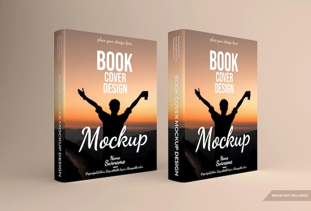 Design realistico del mockup del libro con copertina rigida