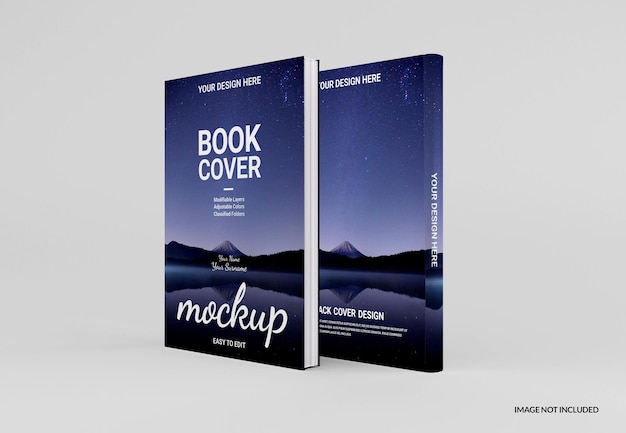 Design realistico del mockup del libro con copertina rigida