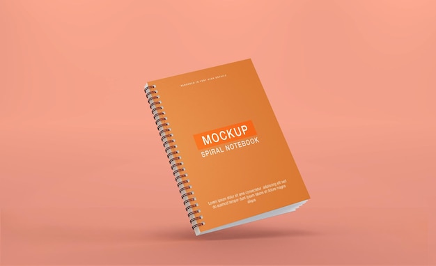 Design realistico del mockup del taccuino a spirale
