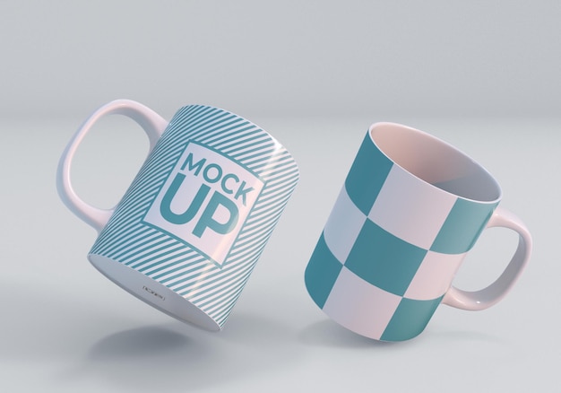 Design realistico della tazza del mockup di stampa