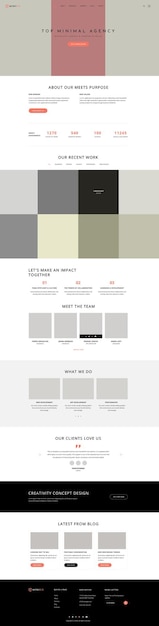 Design de site Web minimaliste moderne pour une présence en ligne