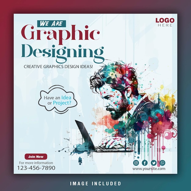 PSD design-studio-plakatvorlage