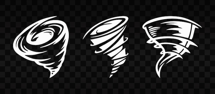 PSD design tornado su sfondo trasparente