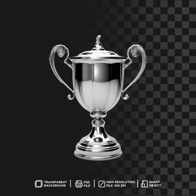 PSD design de trophée transparent royal