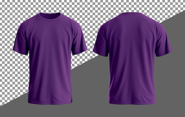 Design De Tshirt Violet Uni Devant Et Derrière