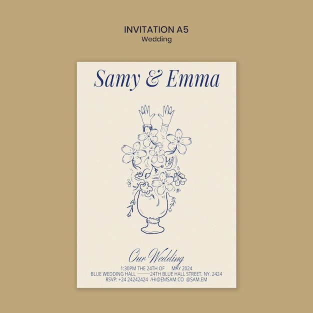 Design von Hochzeitsvorlagen