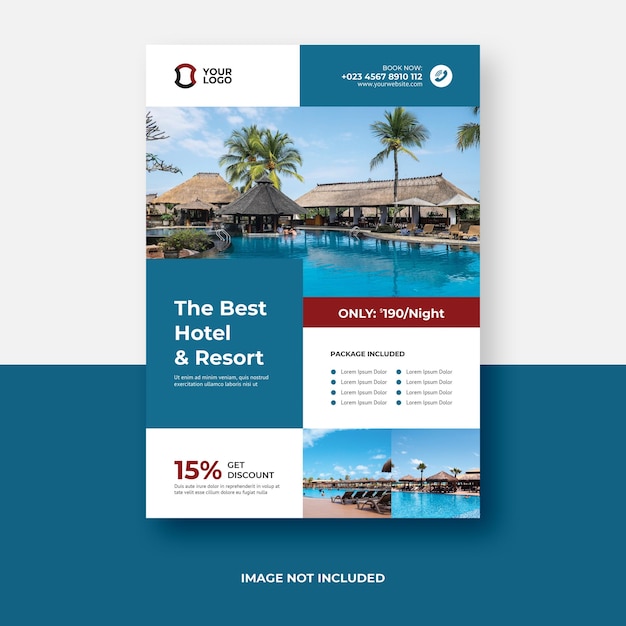 Design von hotel- und resort-flyer-vorlagen