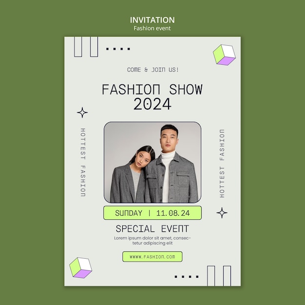 Design von mode-event-vorlagen