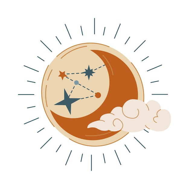 Design von Mond- und Sonnenelementen