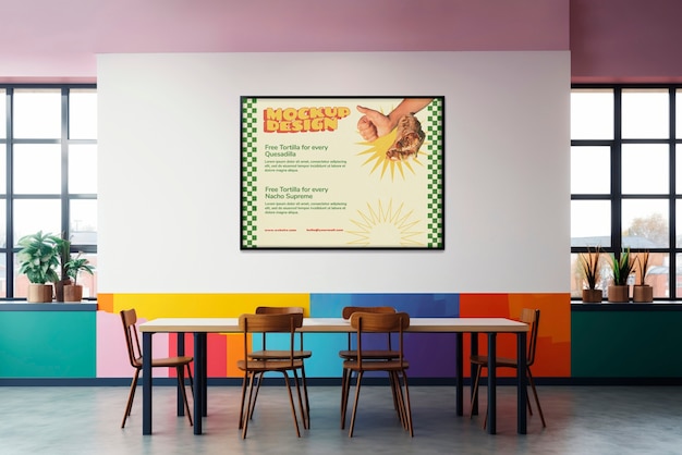 PSD design von postermodellen für die cafeteria