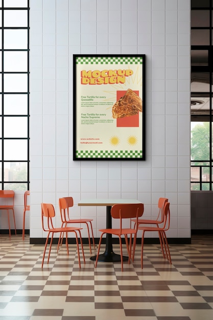 PSD design von postermodellen für die cafeteria