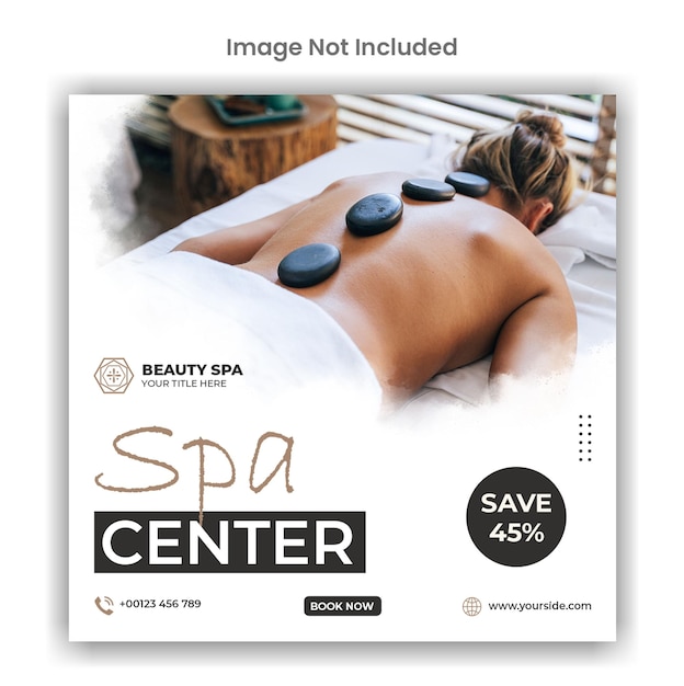 PSD design von social media- oder instagram-postvorlagen für spa- und schönheitspflege