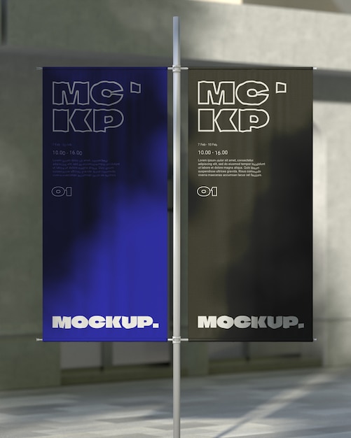 Design von textilbanner-mockups