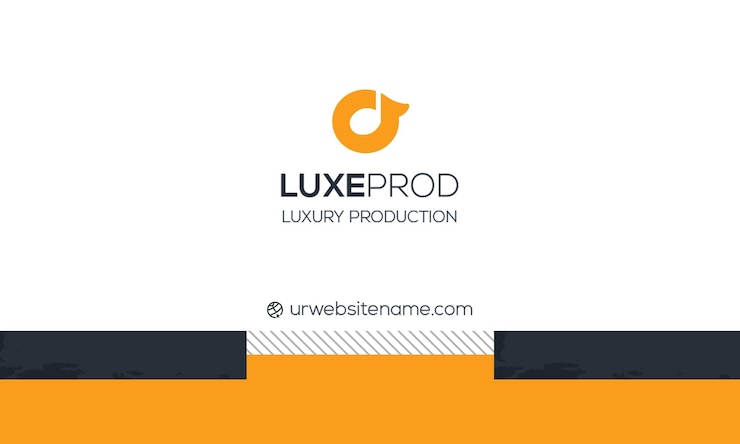 PSD design von visitenkarten für luxeprod mit logo und website-informationen