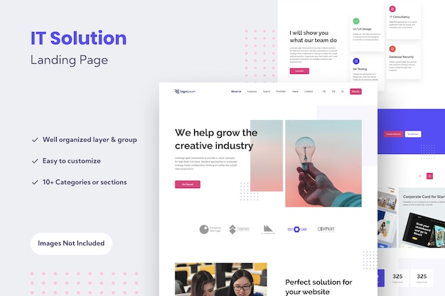 Design-Vorlage für Mehrzweck-Website-Zielseiten