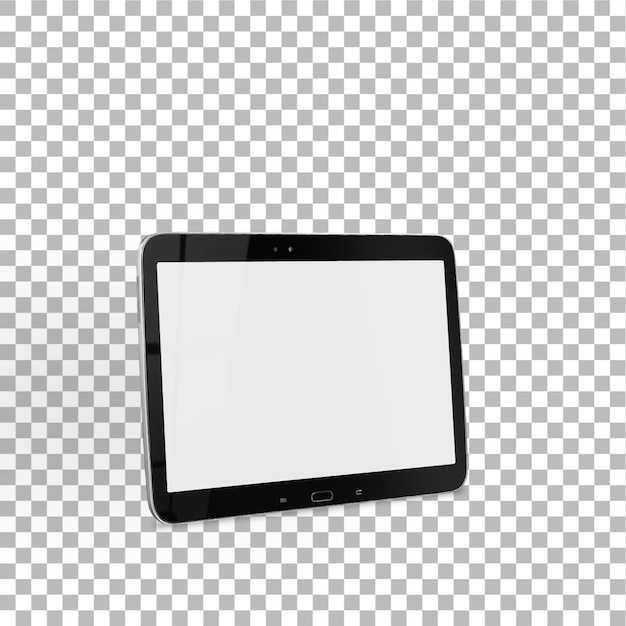 Designer tablet isolado contra fundo simples dispositivo inteligente conceito de colocação plana