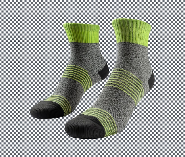 Designsocken aus Wool Blend Strip, isoliert auf durchsichtigem Hintergrund