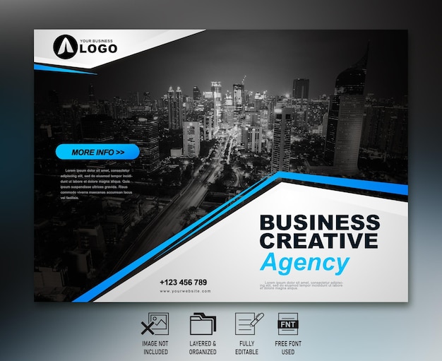 Designvorlage für Business-Marketing-Medien-Cover, PSD-Datei