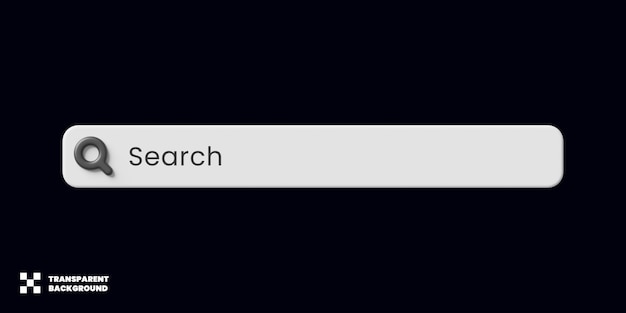 PSD designvorlage für die suchleiste in 3d-rendering