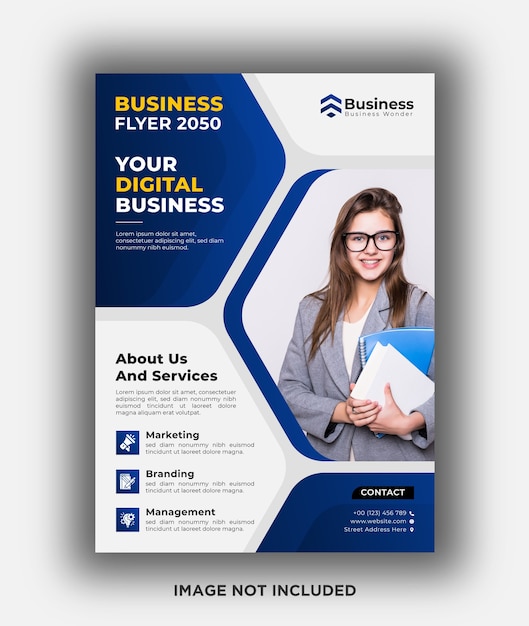 Designvorlage für digitale Geschäftsflyer
