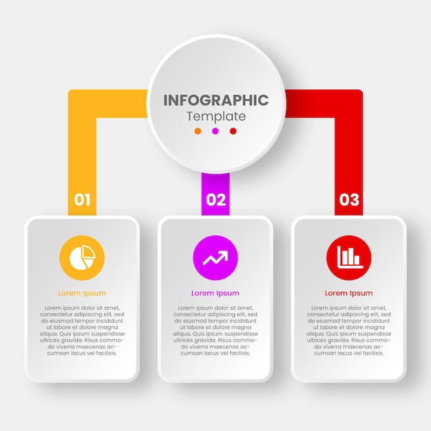 Designvorlage für eine flache Infografik