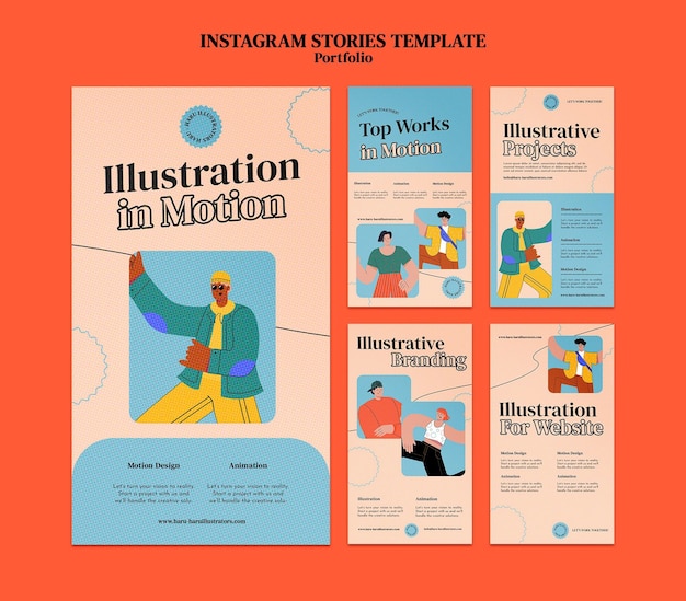 Designvorlage für Portofolio Insta Story