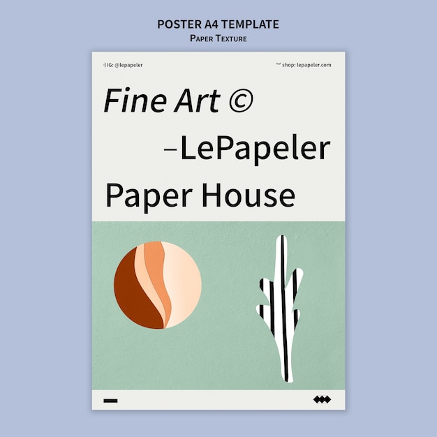 Designvorlage für Poster mit Papierstruktur