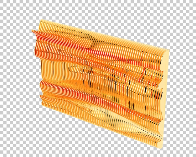 Designwand isoliert auf transparentem Hintergrund 3D-Rendering-Illustration