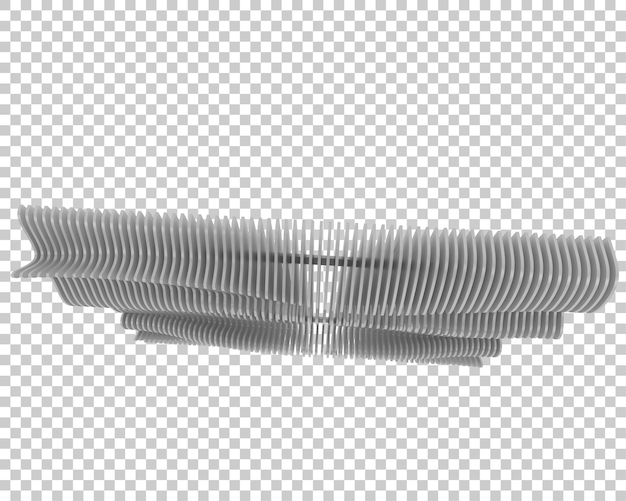 Designwand isoliert auf transparentem Hintergrund 3D-Rendering-Illustration