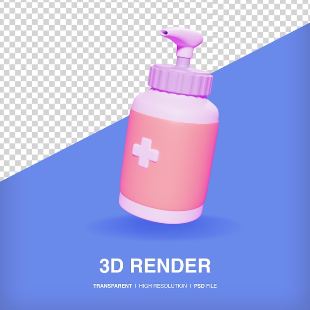 Désinfectant Pour Les Mains 3d Icon