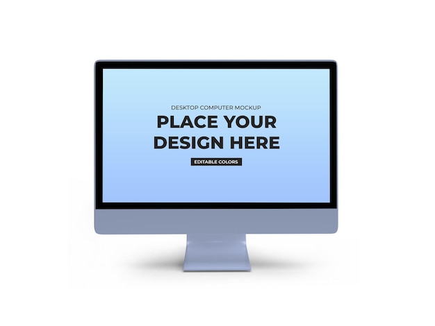 PSD desktop-computer-bildschirm-mockup-vorlage isoliert