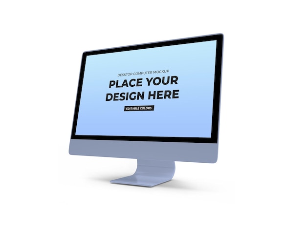 Desktop-Computer-Bildschirm-Mockup-Vorlage isoliert