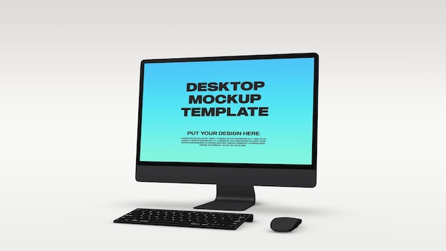 Desktop-isolierte Hintergrund-Mockup-PSD-Vorlage