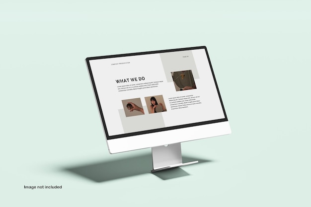 Desktop-Mockup aus Lehm