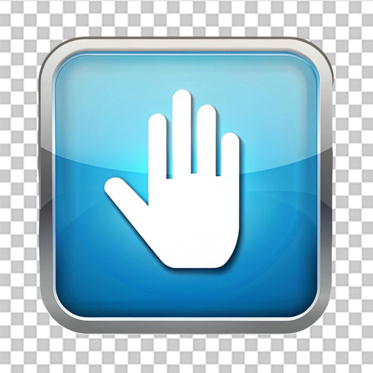 PSD deslizar el icono de la mano derecha aislado en un fondo transparente