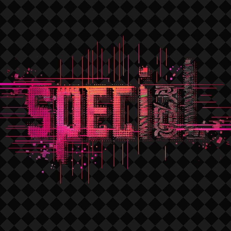 PSD deslumbrante cuadrícula de neón de texto especial con neón rosa caliente y o png y2k inspirado en el neón decorativo