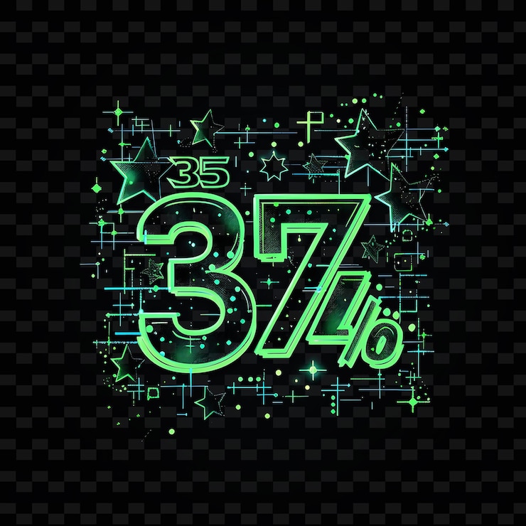PSD deslumbrante resplandor de neón de 35 texto con brillante neón verde col png y2k inspirado decorativo