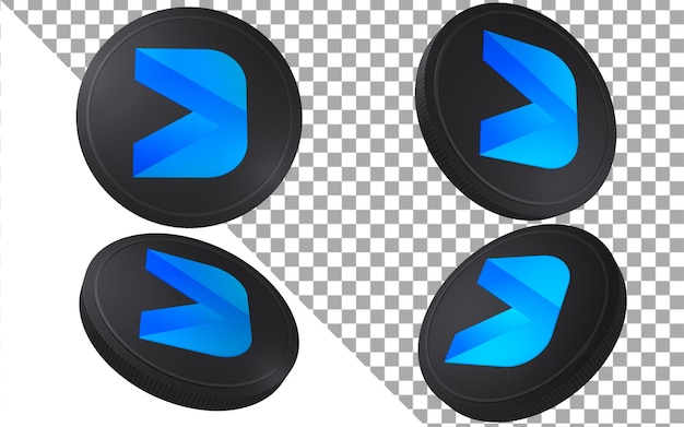 DESO Decentralized Social 3d render ilustração ícone do logotipo da criptomoeda token de moeda