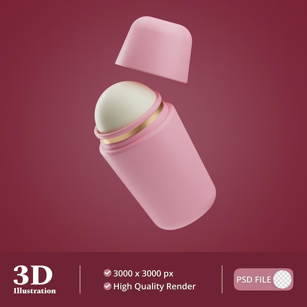 PSD desodorante cosmético de lujo ilustración 3d