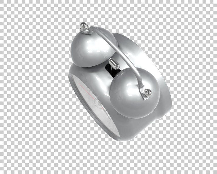 PSD despertador aislado sobre fondo transparente ilustración de renderizado 3d