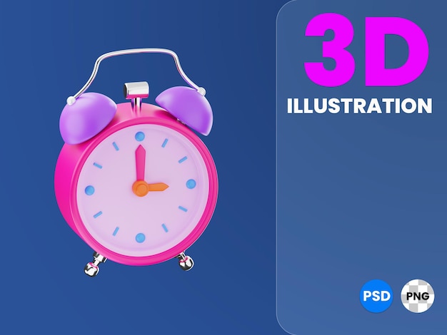 Despertador ilustración 3d render