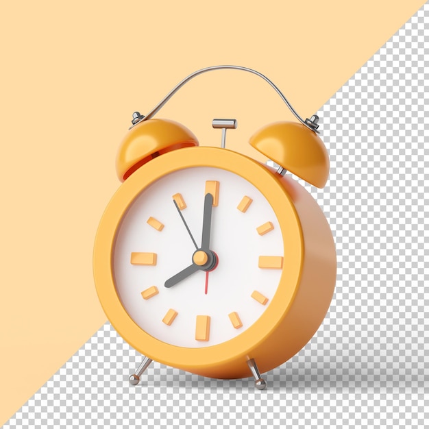 PSD despertador isolado renderização 3d