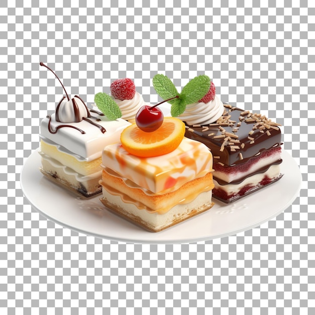 PSD dessert sur fond transparent