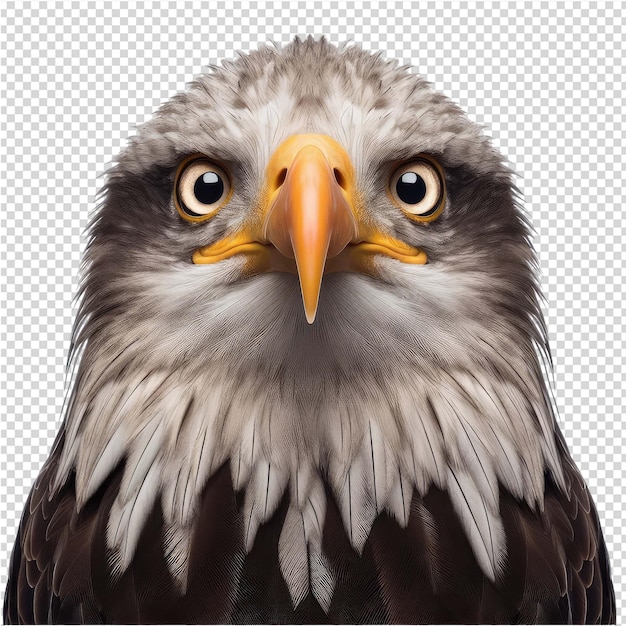 PSD un dessin d'un aigle avec un bec jaune