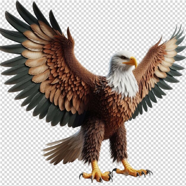 PSD un dessin d'un aigle avec une image d'un eagle dessus