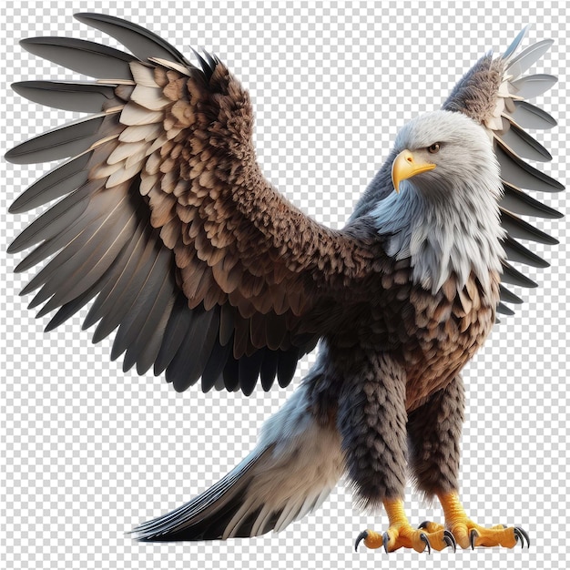 PSD un dessin d'un aigle avec une image d'un eagle