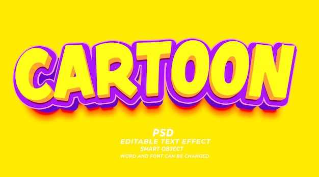 PSD dessin animé 3d effet de texte modifiable photoshop psd style